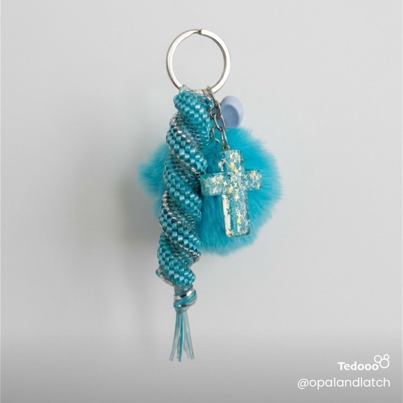 🌟Heavenly Blue Swirl Keychain - Picture 2 of 3
